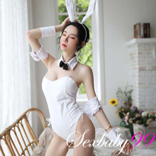白色戀人-俏皮萌萌兔女郎角色扮演服