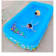 (升級款加厚)三層印花充氣游泳池3.8米