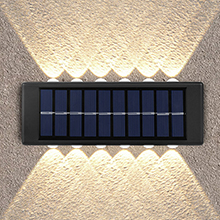 12LED太陽能凸鏡壁燈-暖光/加亮款