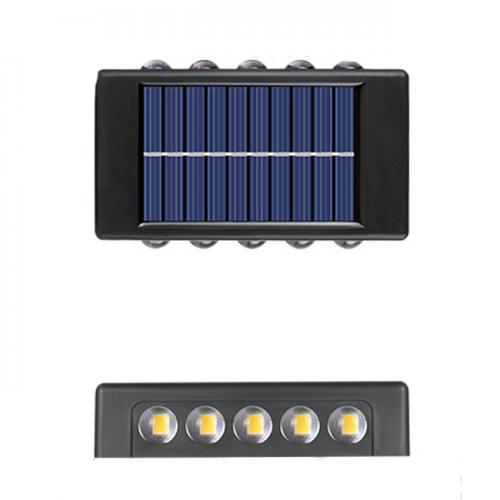 10LED太陽能凸鏡壁燈-暖光