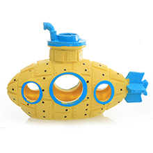 魚缸造景-黃色潛水艇