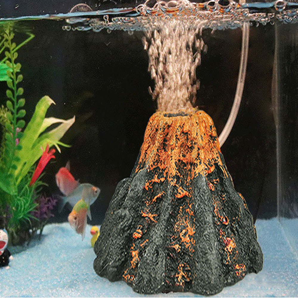 火山-魚缸裝飾-小號