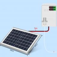 太陽能打氣機-6W鋁框板5檔單孔+雙電