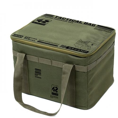 折疊收納箱-軍綠色42L