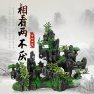 魚缸造景仿真山水景081