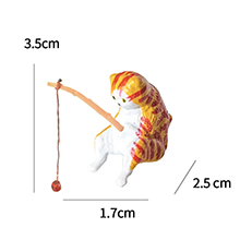 釣魚貓擺件-橘色折耳貓