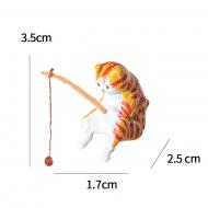 釣魚貓擺件-橘色折耳貓