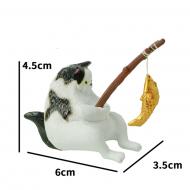 釣魚貓擺件-大號黑胖貓