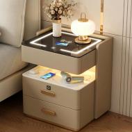 智能床頭櫃-米白色