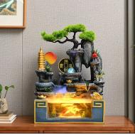 年年有魚假山流水聚寶盆-大號