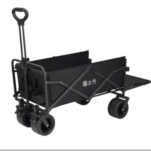 10吋露營推車坦克輪帶煞車-可後開門