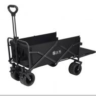 10吋露營推車坦克輪帶煞車-可後開門