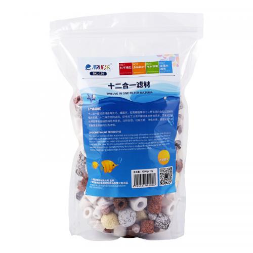 水族箱淨水過濾材料十二合一