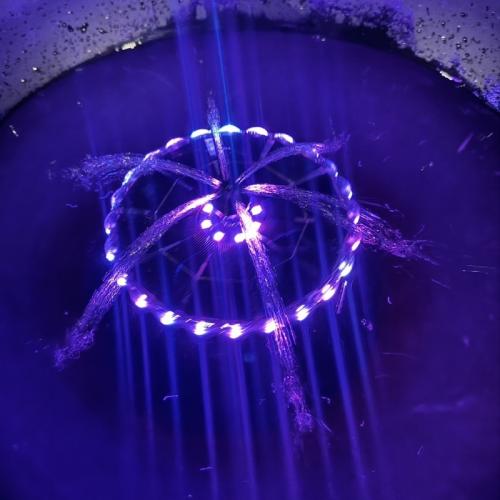 太陽能蓄電款變色彩燈噴泉-16cm