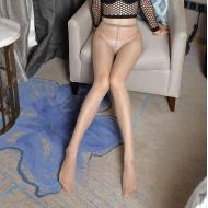 嬌戀誘惑-顯瘦3D柔滑性感透明絲襪(前後開檔)-灰色