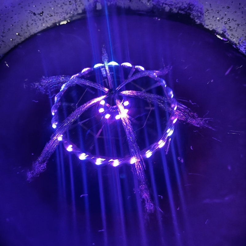 太陽能蓄電款變色彩燈噴泉-16cm