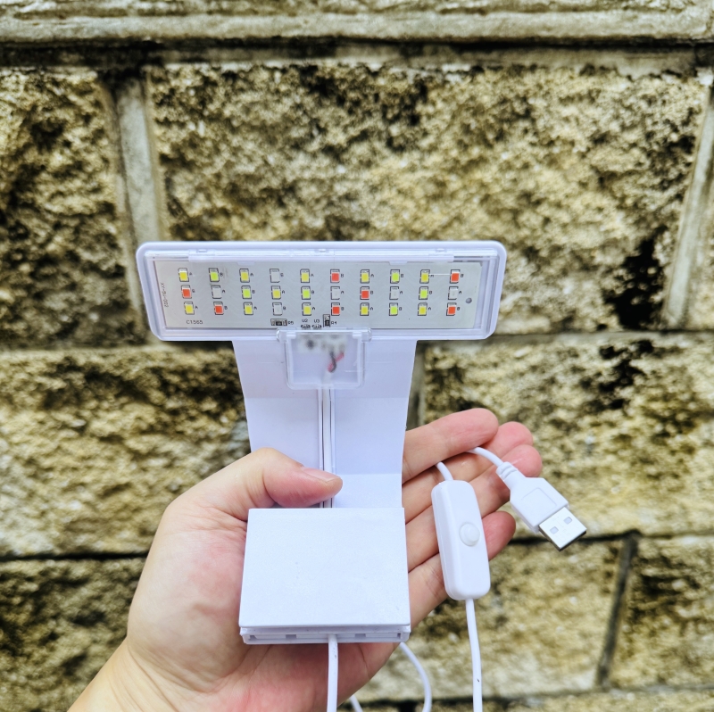 全光譜LED魚缸夾燈USB供電-白色