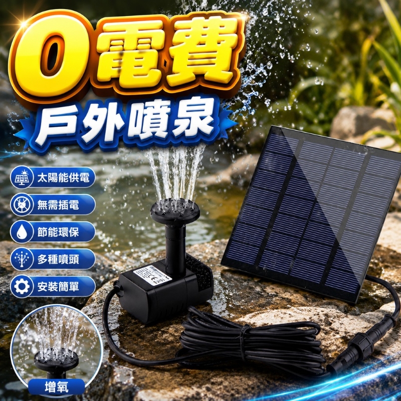 太陽能花園噴泉1.4W